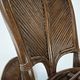 Ensemble table et quatre chaises en osier et bambou par Vivai Del Sud, 1970