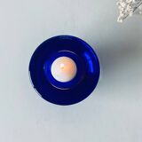 Kosta Boba blue glass candle holder