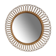 Vintage rattan log mirror diam 60 cm year 1960