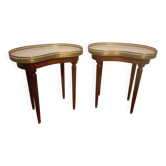 Tables basses bouillotte rognon de style Louis XVI