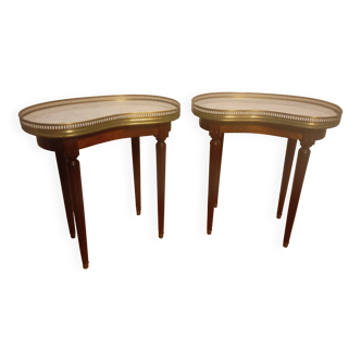 Tables basses bouillotte rognon de style Louis XVI