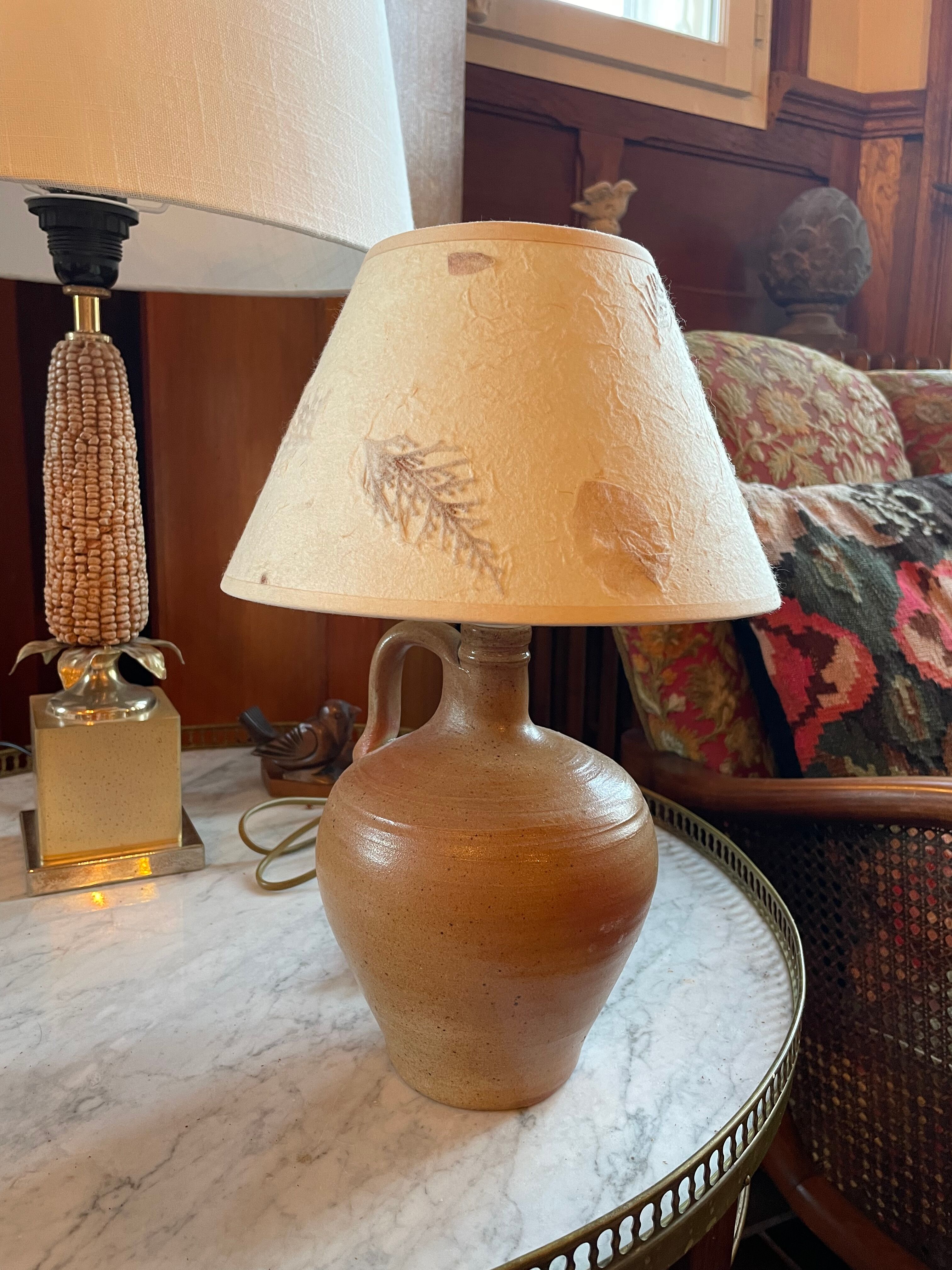 Vintage stoneware lamp