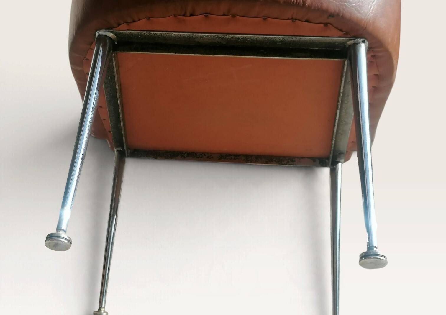 Pair of vintage Deauville brown armchairs - 1950s - 1960s