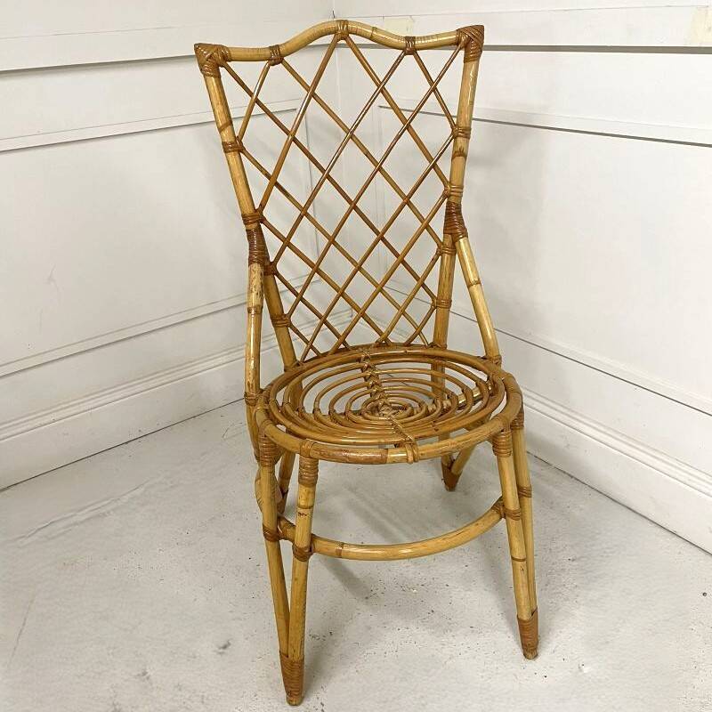 Chaise Bambou et rotin
