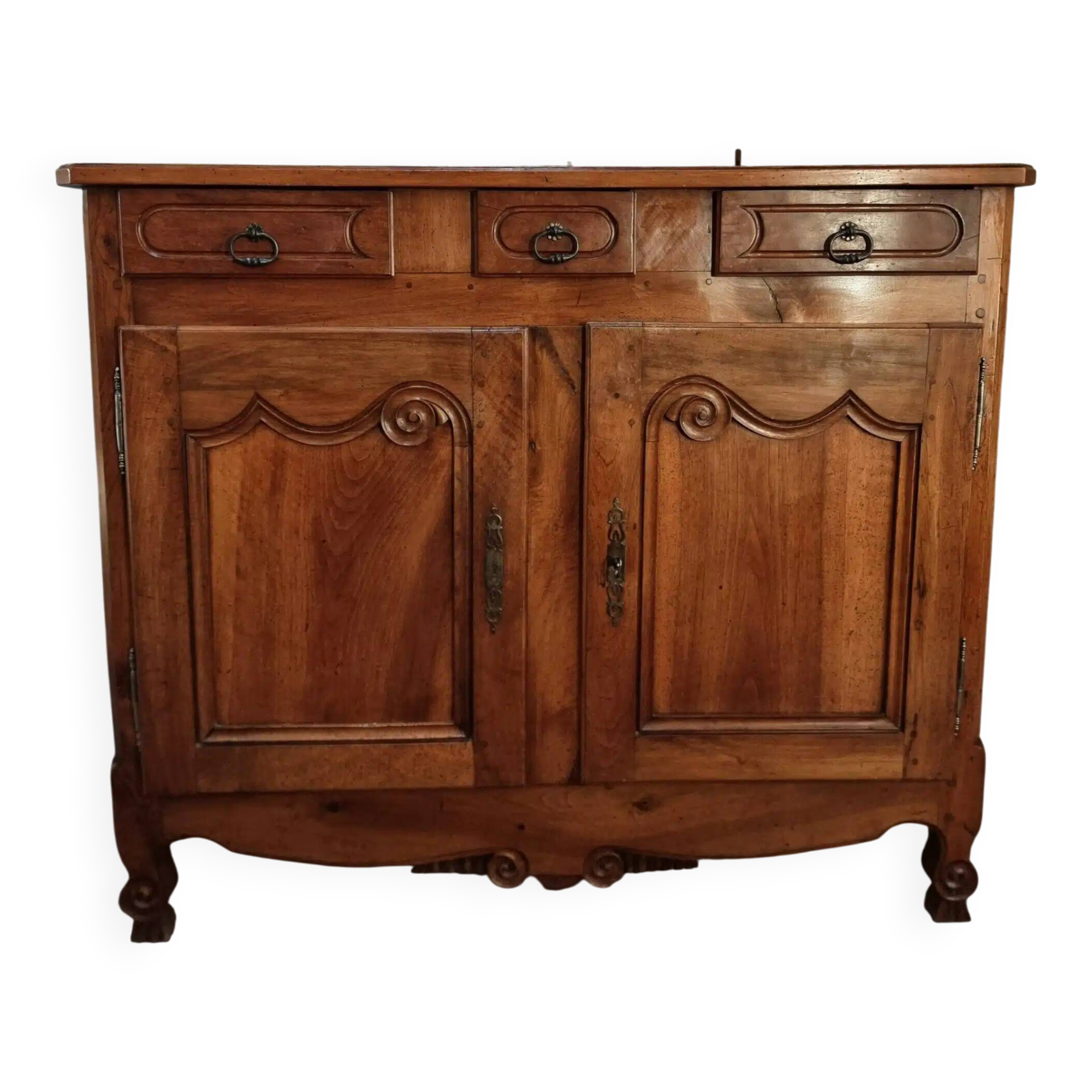Antique Louis XV style sideboard, French sideboard, late 19th century.