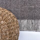 4x7 Soft Pastel Brown Wool Moroccan Rug, 128x211Cm