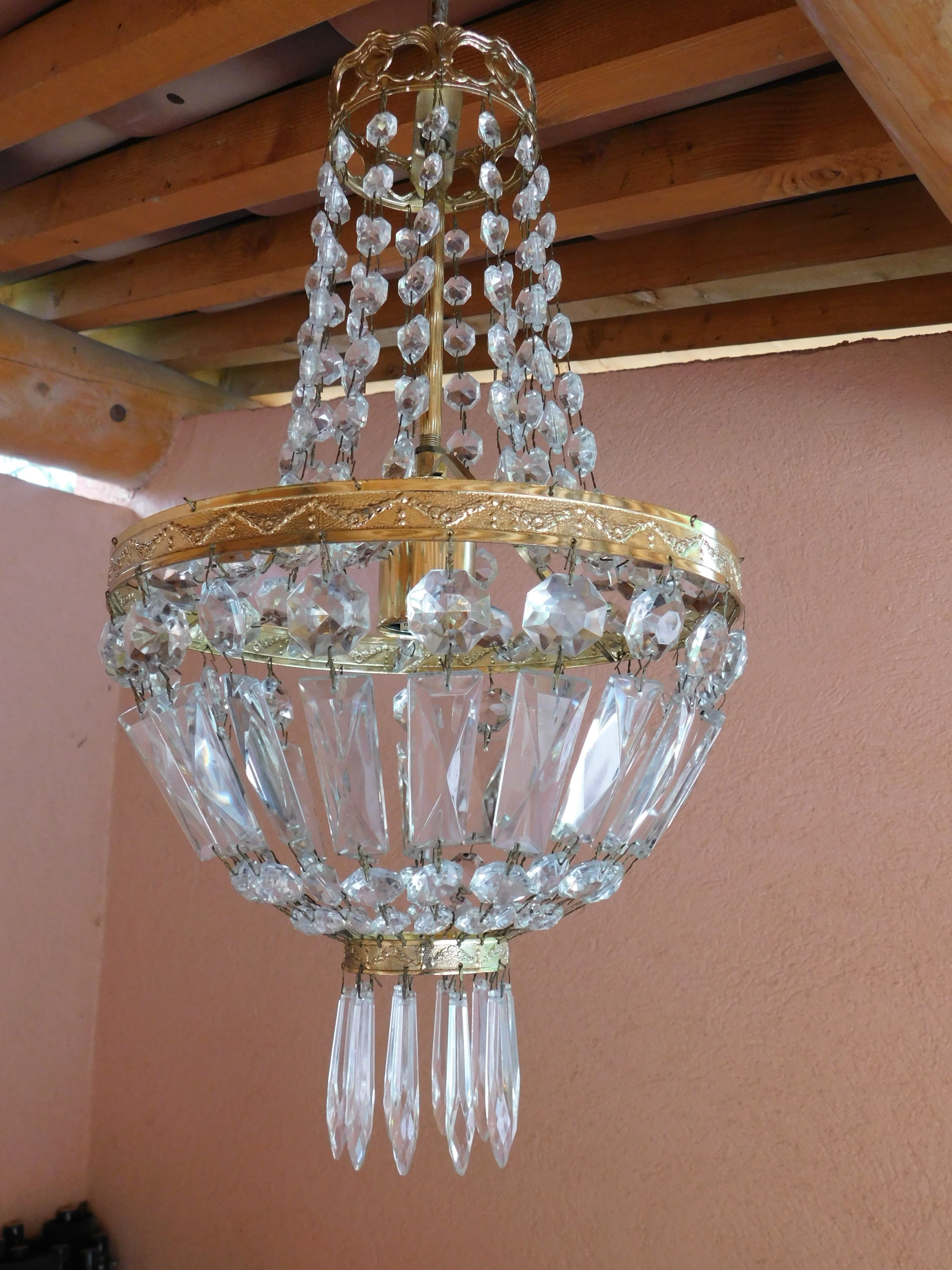 Lustre montgolfière pampilles ø 25 cm