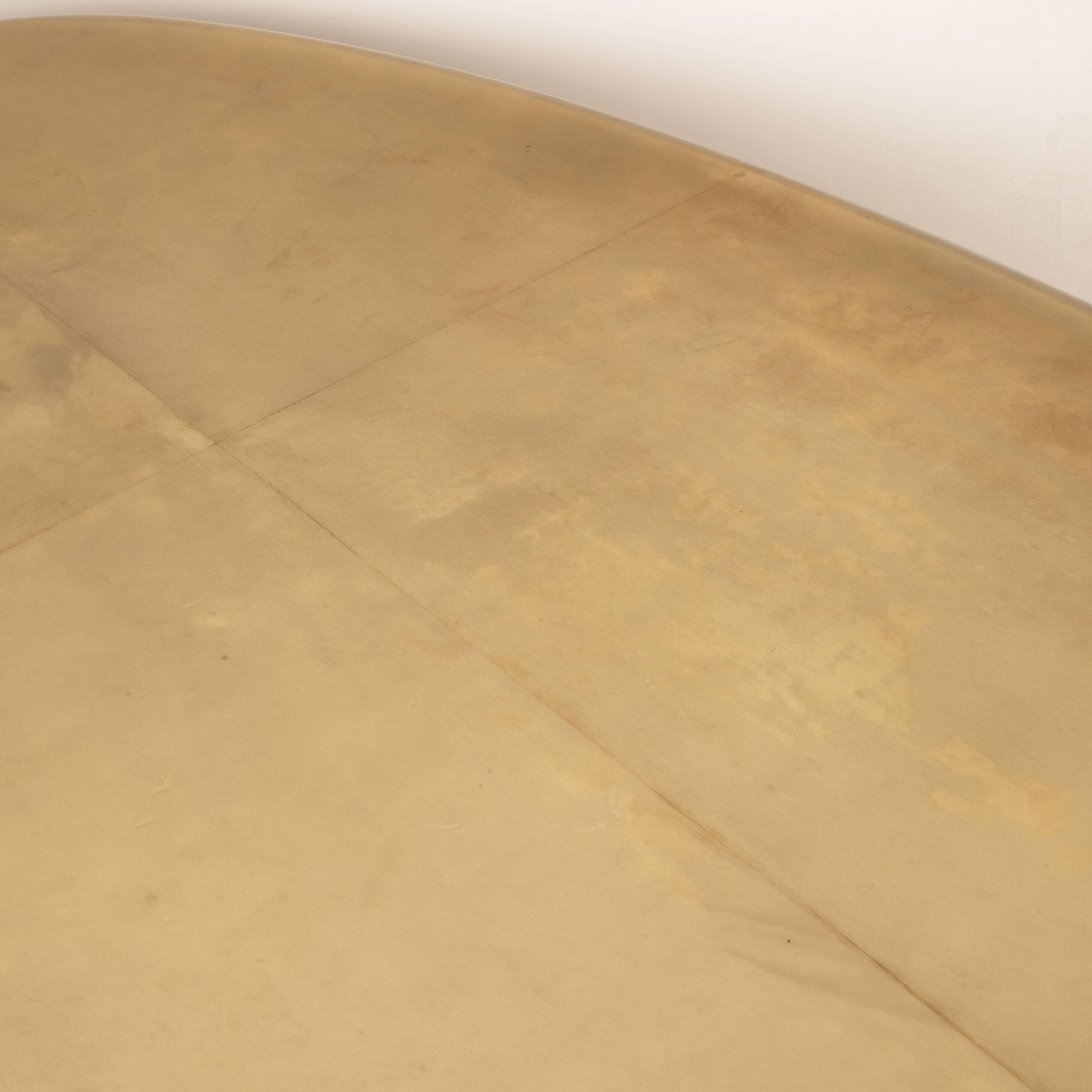 Angelo Mazzola parchment table produced by Ar.Vi Salpol, 1980