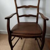 Chaise fauteuil en cuir