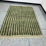 Tapis beni ouraine fait main vert taille 150 x 250 cm