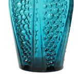 Vase à bulles vintage design bleu Stolle Nieman 1970