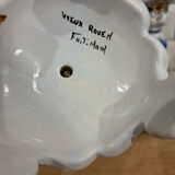 Set of two old Rouen candlesticks.