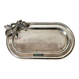 Serving dish foie gras silver metal