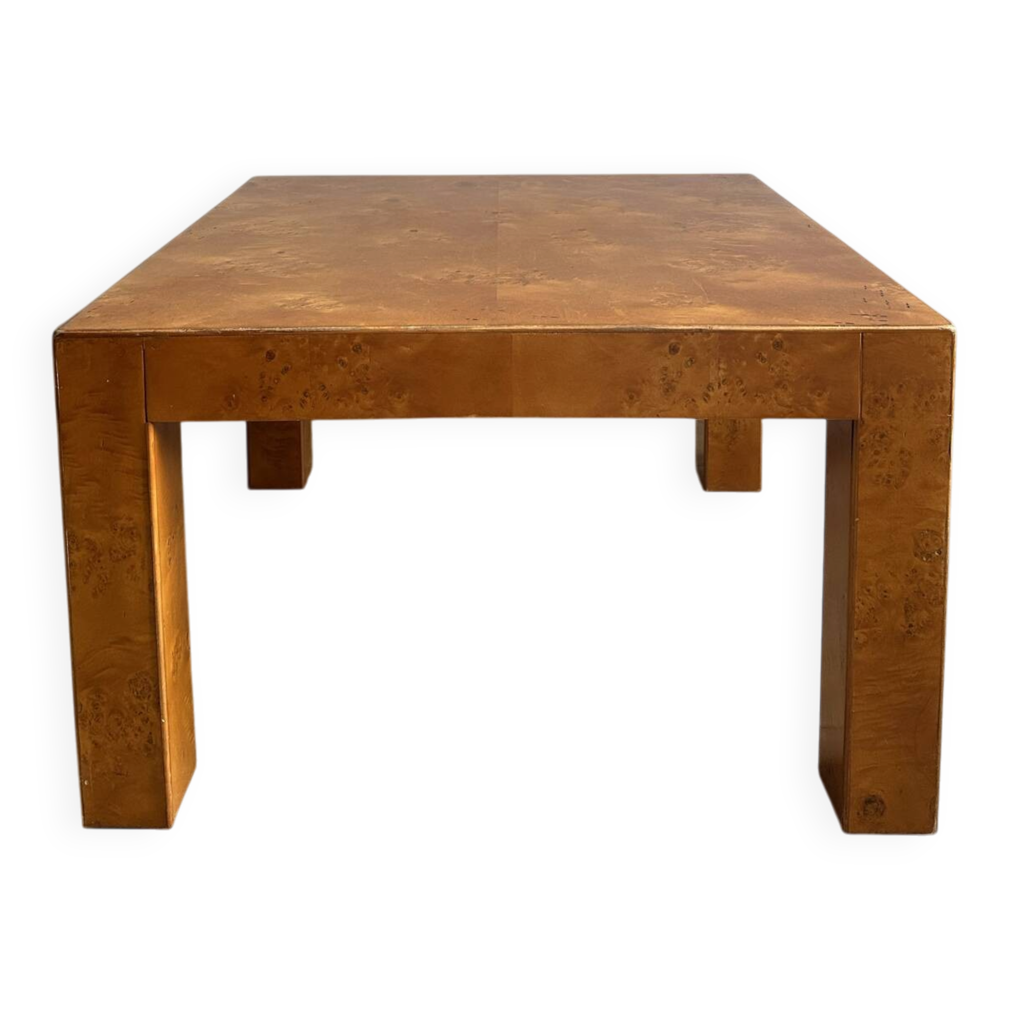 Table basse en loupe de peuplier