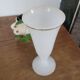 White opaline bowl with golden trim