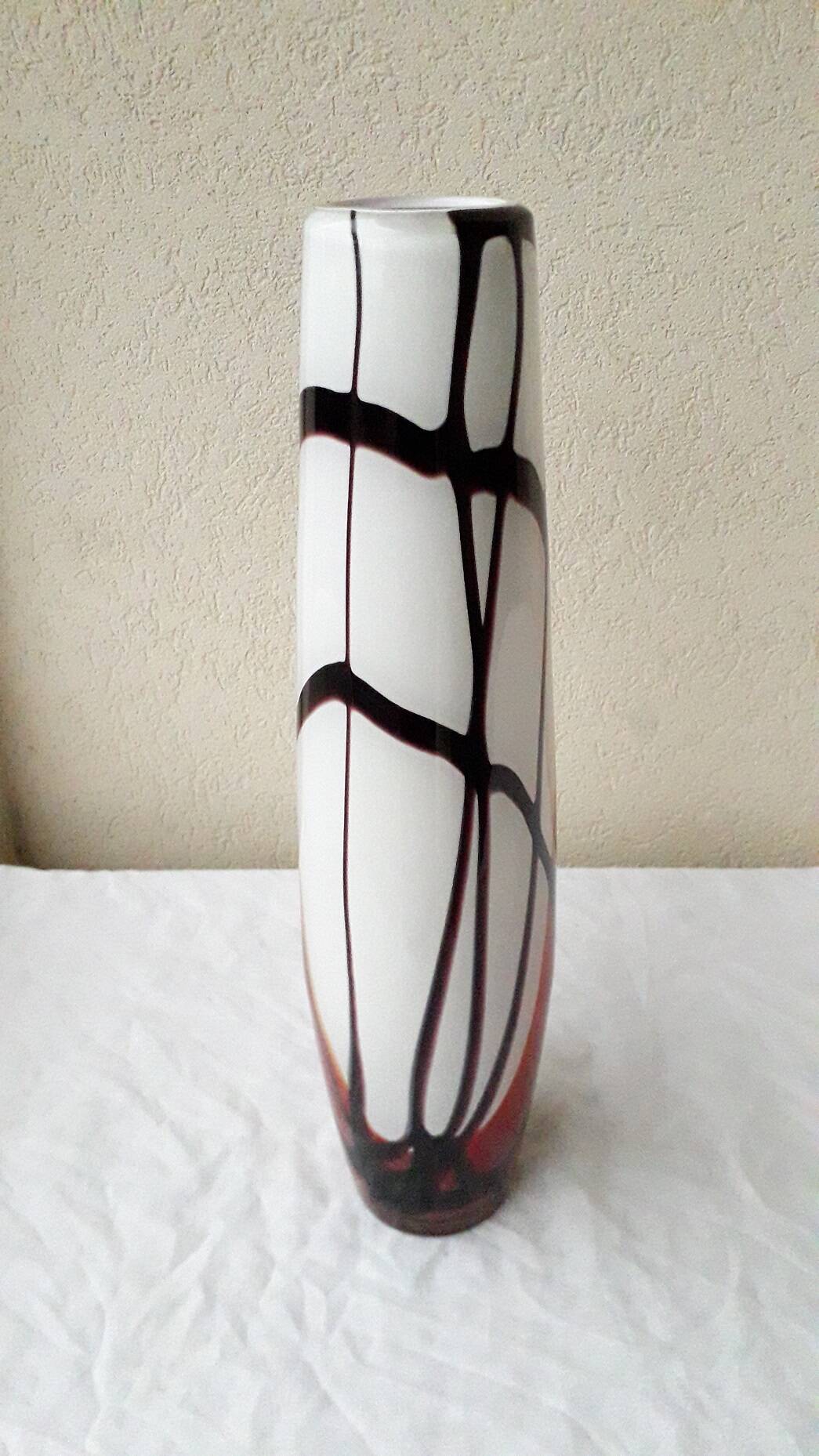 Multicoloured glass vase