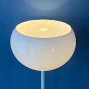 Lampadaire vintage blanc style Guzzini Space Age Mid-Century