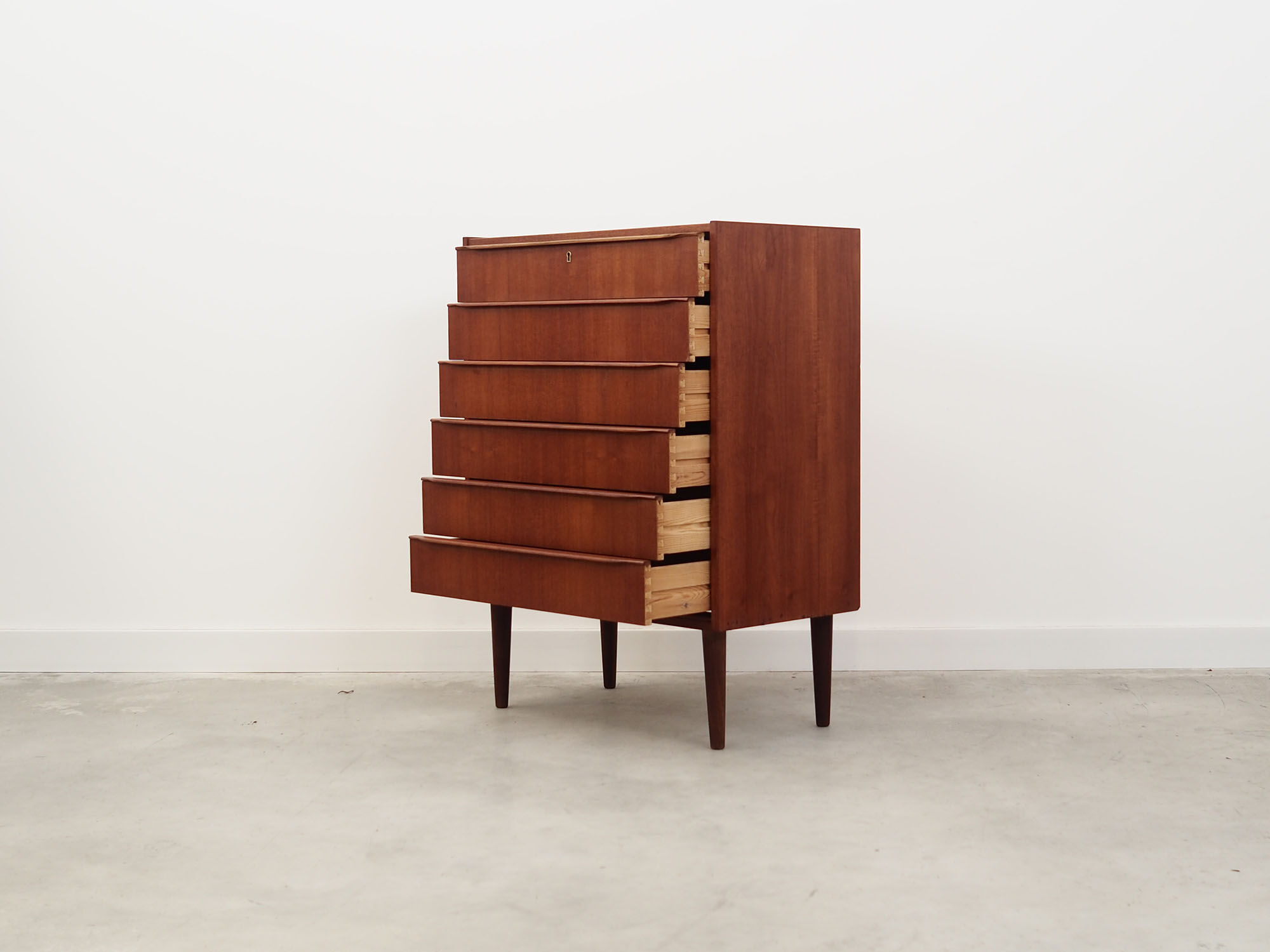 Teak chest of drawers, Danish design, 60's, production: Denmark