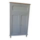 Small vintage piece of furniture sublimated in a linen shade, wooden top.