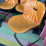 Gaston Rinaldi. Suite of 4 vintage design chairs "Sabrina".