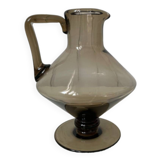 Art Deco style smoked glass carafe