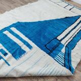 Handmade blue artisanal Moroccan Berber rug 310 X 215 CM