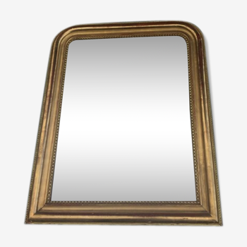 Miroir Louis Philippe à décor de perles 82 x 101 cm