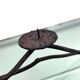 Set of tribal brutalist metal candle holders women