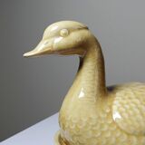 Small vintage terrine GEO from the 50s-60s, beige ceramic duck.