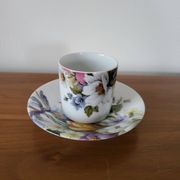 Porcelain Coffee Cup Bill Goldsmith Limoges "Victoria"