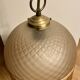 Art Deco beige gold glass pendant light with fringes