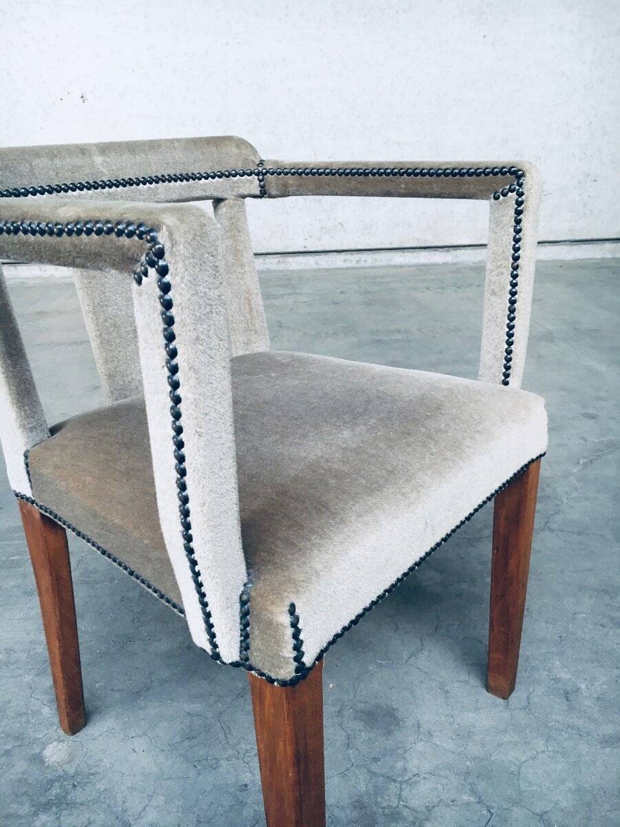 Boudoir Side Chair in Velvet, 1920s