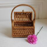 Wooden and wicker basket