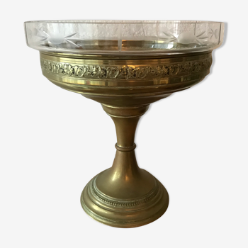 Coupe laiton et verre taille