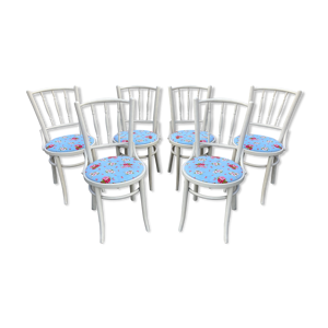 Suite de 6 anciennes chaises bistrot