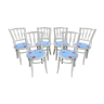 Suite of 6 old bistro chairs