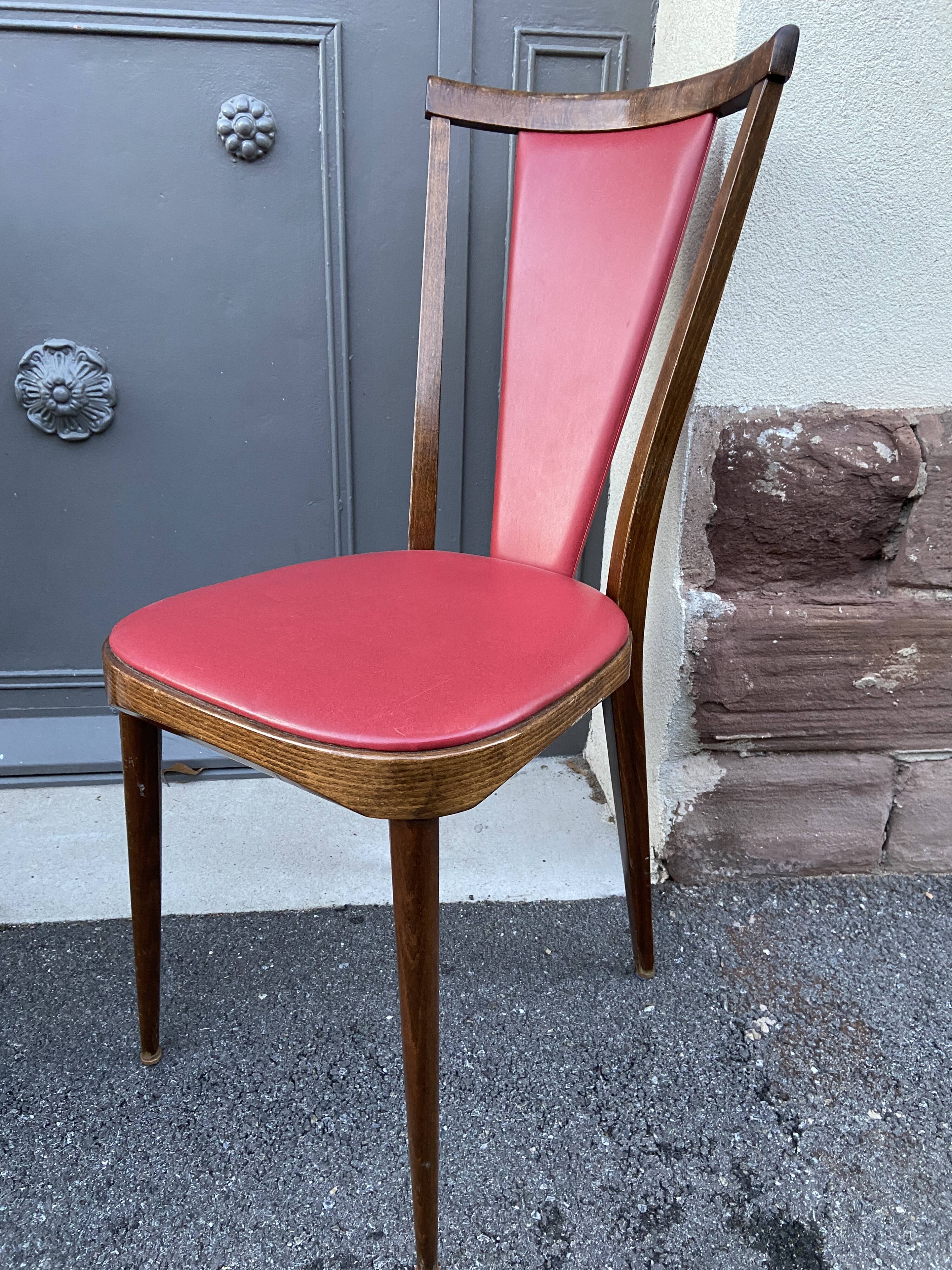 4 chairs Art Deco 1950