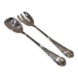 Silver-plated salad service for 2 pieces, Ercuis silversmith, Louis XV style, 29