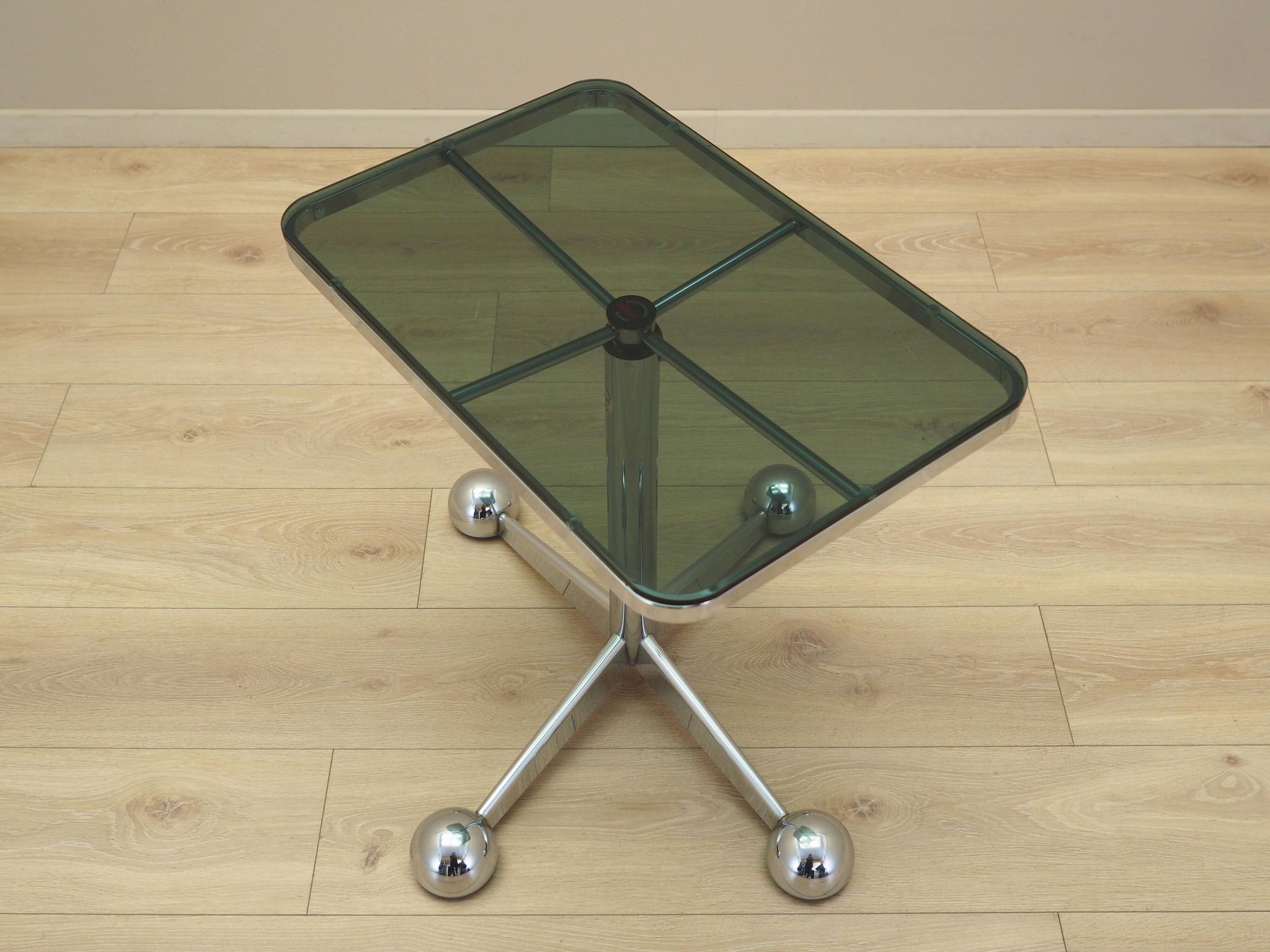 Coffee table on wheels, Italian design, 1970s, manufacturer: Allegri