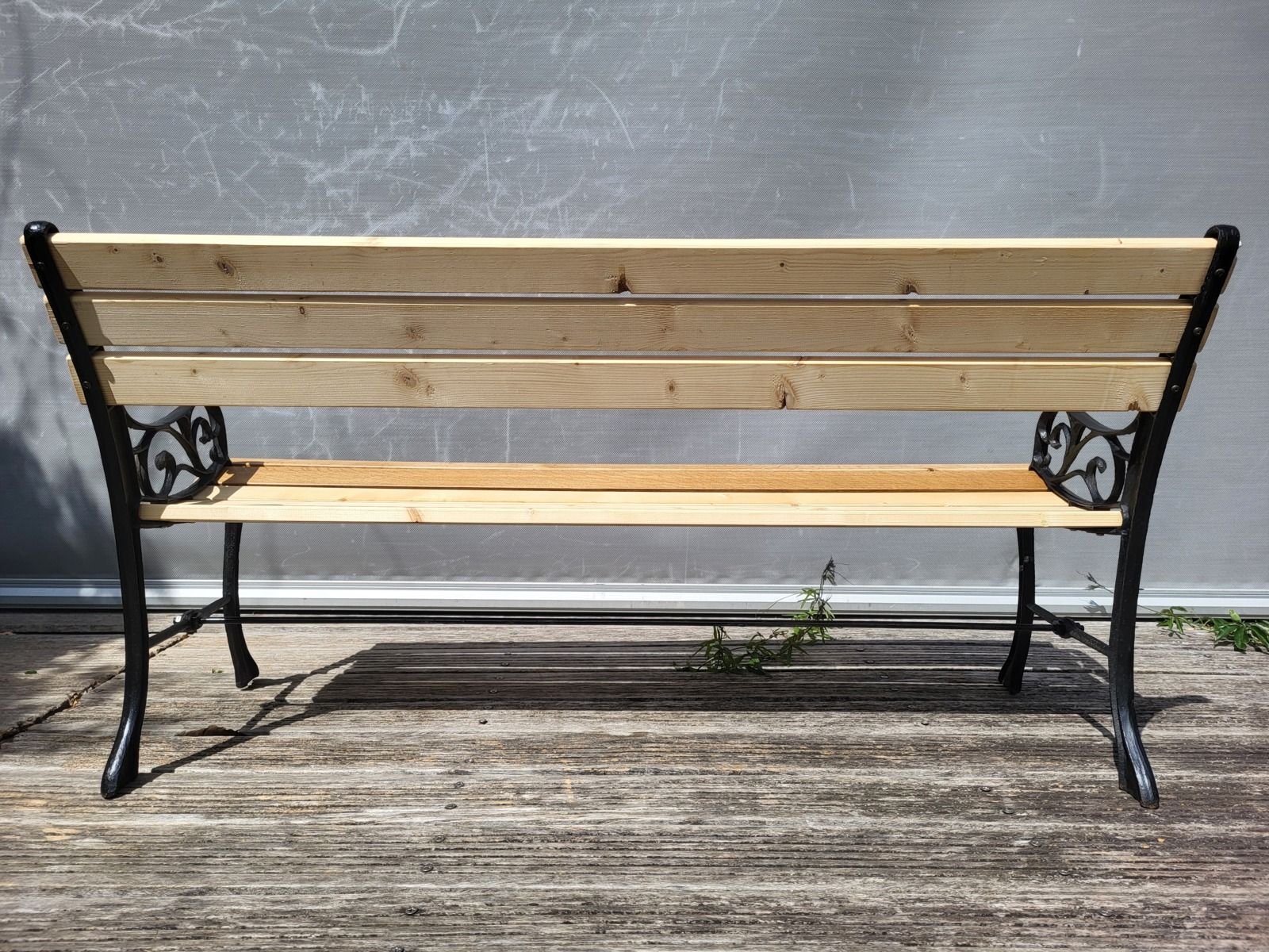 Old "Jardins de Paris" bench in Art Nouveau style (restored)