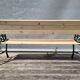 Old "Jardins de Paris" bench in Art Nouveau style (restored)