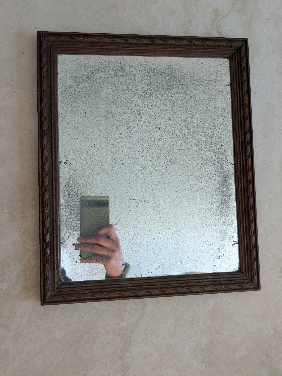 Vintage wooden mirror