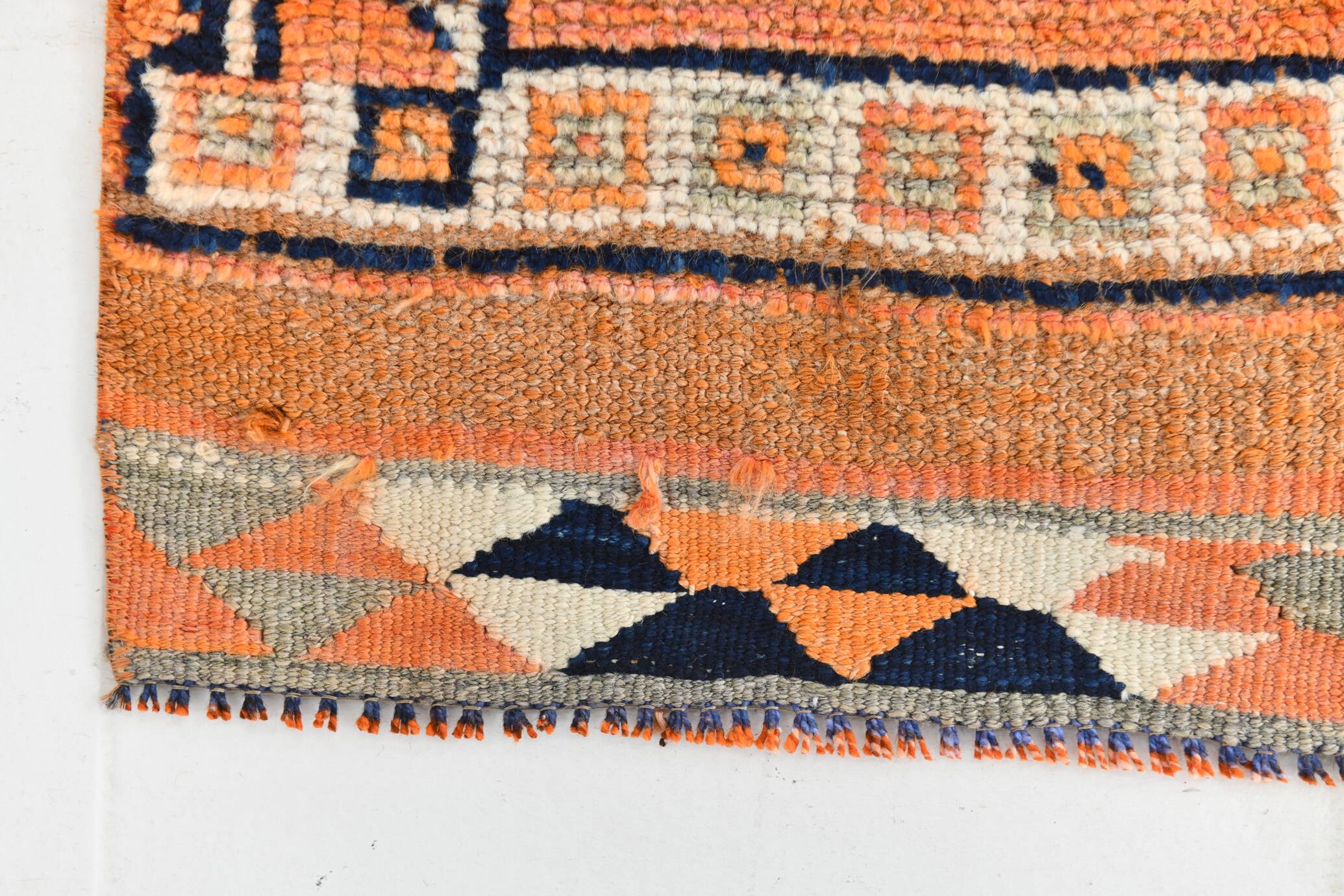 3x13 Faded Orange Vintage Runner Rug, 87x383Cm SK 23482