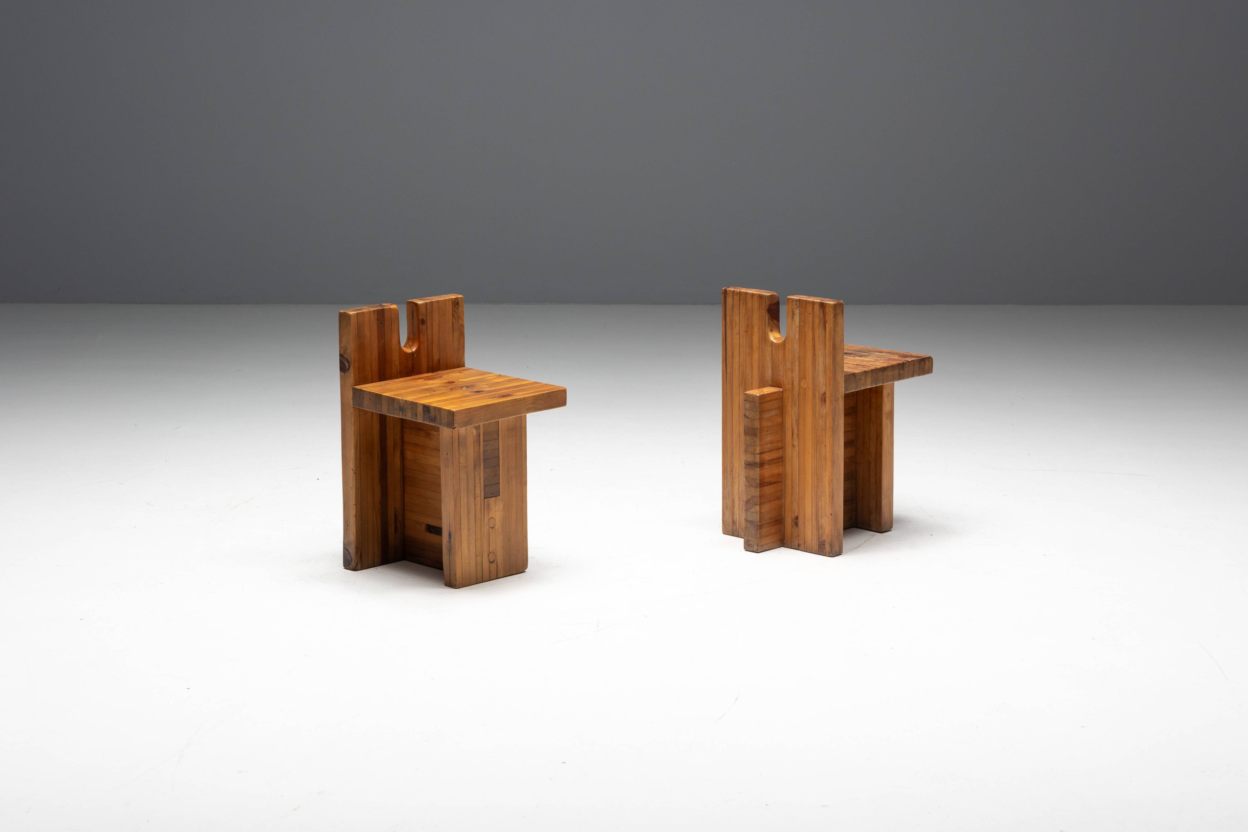 Sesc stools by lina bo bardi for sesc pompeia, brazil, 1970s