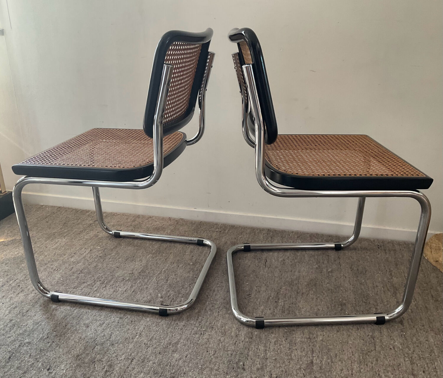 Series of 2 chairs Marcel Breuer Cesca B32