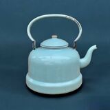 Large vintage kettle in blue enameled sheet metal