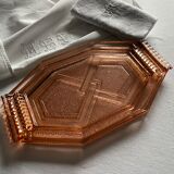 Set of 2 Art Deco glass trays