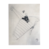 Sketch painting René Vincent