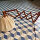Applique ciseaux vintage en teck