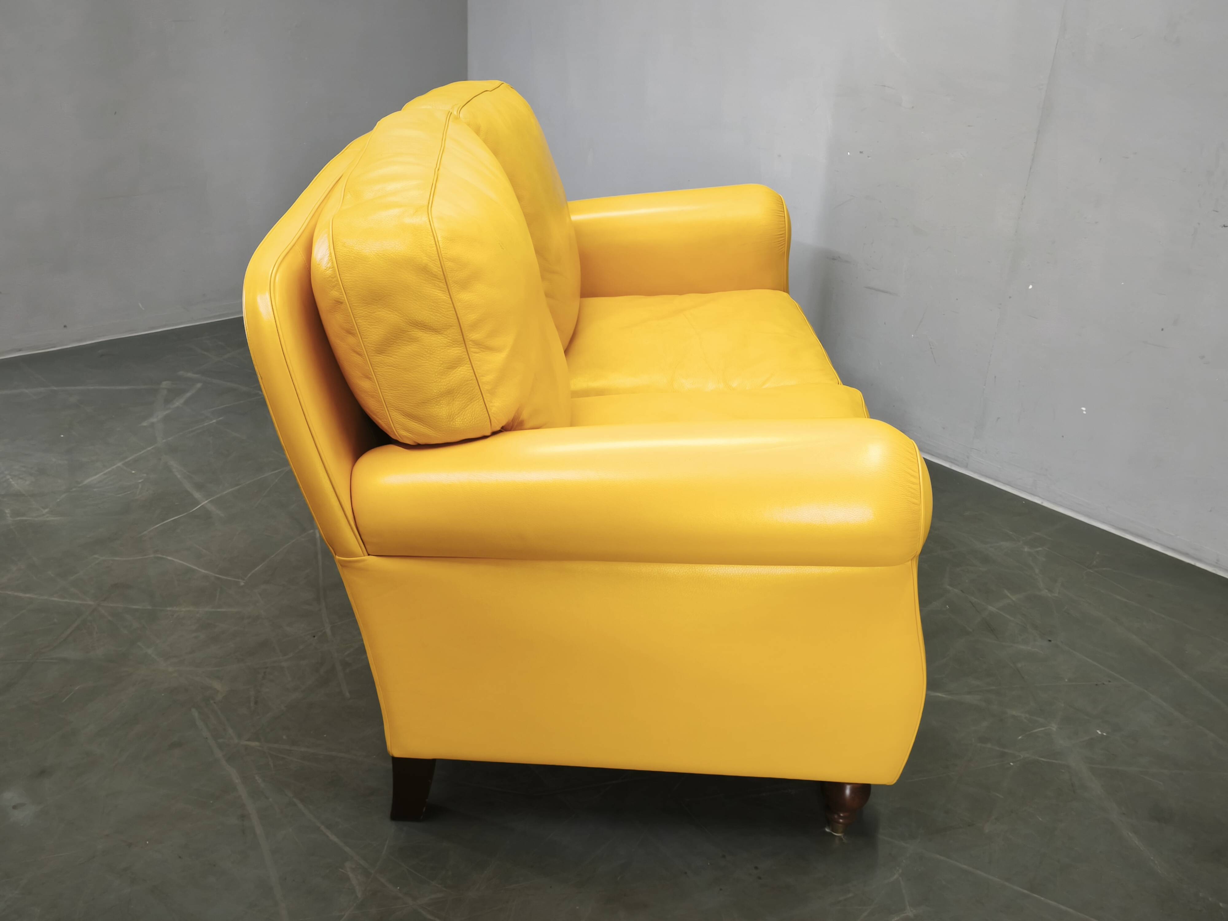 Poltrona Frau George Leather Sofa, Italy, 1992, Labeled